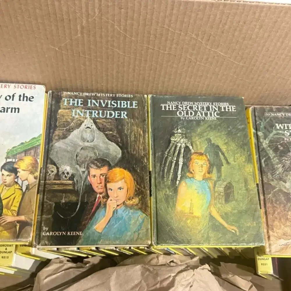 23 Vintage Nancy Drew Yellow Spine Hardcover Books